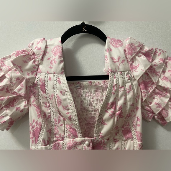 NWOT Ruffle Mini Dress - Picture 5 of 8